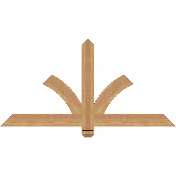 Ekena Millwork Redmond Smooth Timber Gable Bracket, Western Red Cedar, 48"W x 24"H x 1 1/2"D x 3 1/2"F, 12/12 Pitch GBW048X24X0204RED00SWR - main